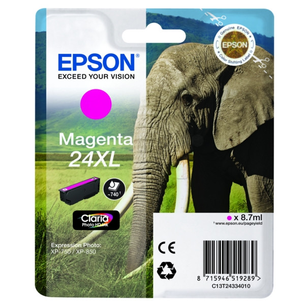 Original Tintenpatrone magenta Epson C13T24334012/24XL magenta