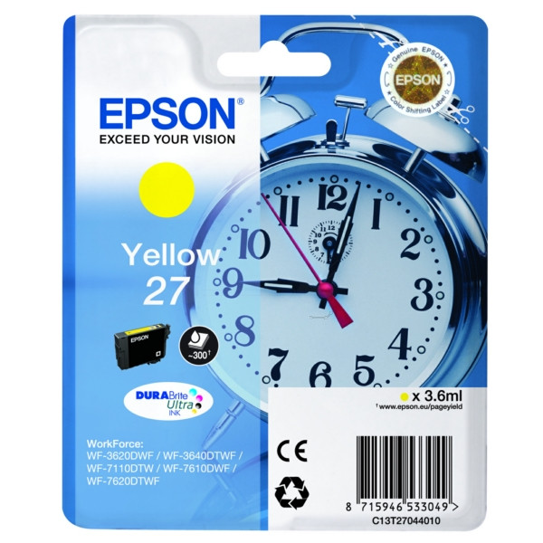 Original Tintenpatrone gelb Epson C13T27044012/27 gelb