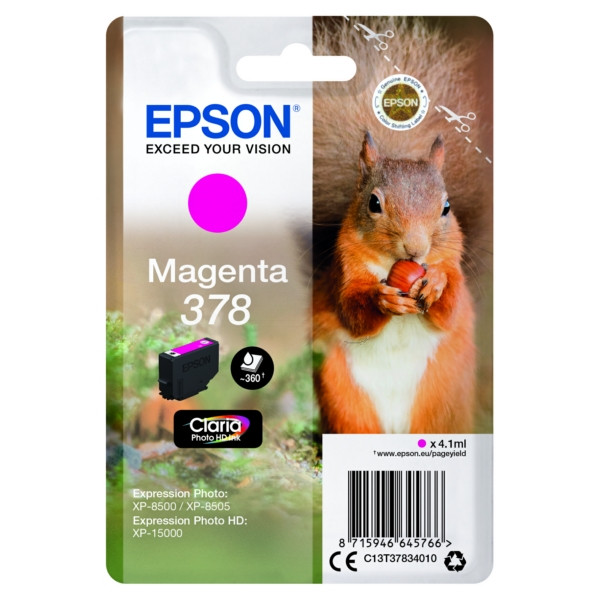 Original Tintenpatrone Epson C13T37834010/378 magenta