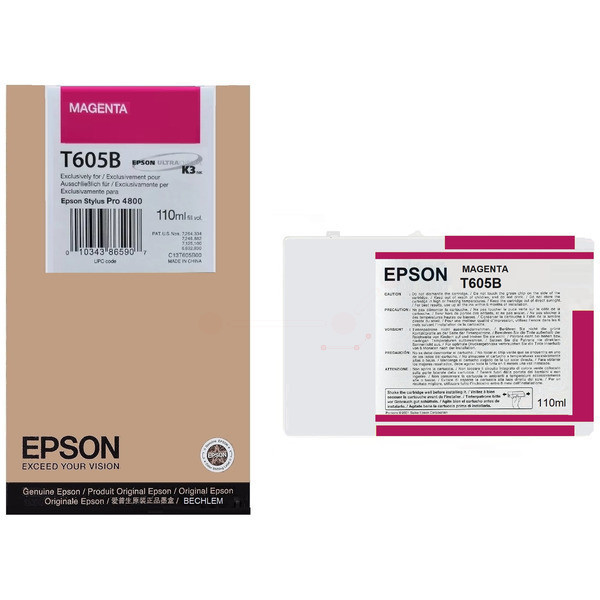 Original Tintenpatrone Epson C13T605B00/T605B magenta
