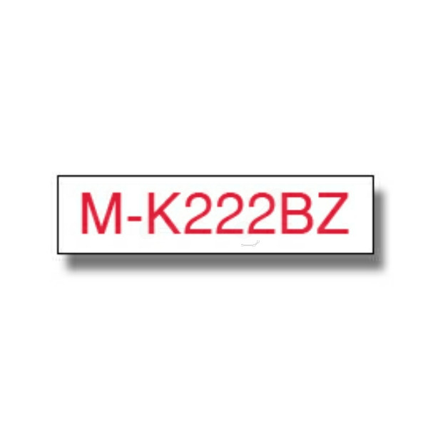 Original P-Touch Farbband Brother MK222BZ rot weiß