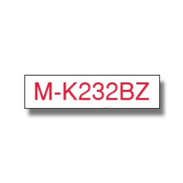 Original P-Touch Farbband Brother MK232BZ rot weiß