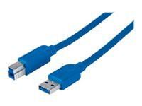 MANHATTAN SuperSpeed USB 3.0 Anschlusskabel 3m blau USB 3.0 Standard-A-Stecker auf USB 3.0 Standard-B-Stecker
