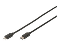DIGITUS USB Type-C Anschlusskabel Type-C - mikro B St/St 1,8m High-Speed sw