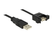 DELOCK Kabel USB 2.0 Typ-A Stecker > USB 2.0 Typ-A Buchse zum Einbau 0,25m