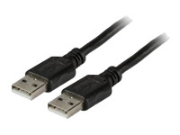 EFB USB2.0 Anschlusskabel Typ A Stecker auf Typ A Stecker Classic Schwarz 1,8m