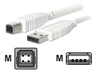 EFB USB2.0 Anschlusskabel Typ A Stecker auf Typ B Stecker Classic Grau 0,5m