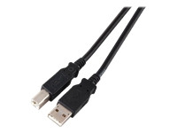 EFB USB2.0 Anschlusskabel Typ A Stecker auf Typ B Stecker Classic Schwarz 1m