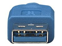 TECHLY USB3.0 Anschlusskabel blau 0,5m Stecker Typ A auf Stecker Typ Micro B