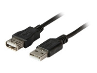 EFB USB2.0 Verlaengerungskabel 0,5m SCHWARZ Stecker A auf Buchse A
