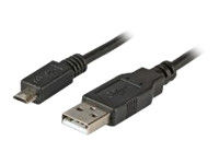 EFB USB2.0 Anschlusskabel A-Micro-B 5pol. St.-St. 1,8m schwarz Classic