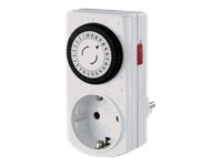 BACHMANN Mini Timer Mechanisch 24h Weiss Kleinster Schaltabstand 30minuten