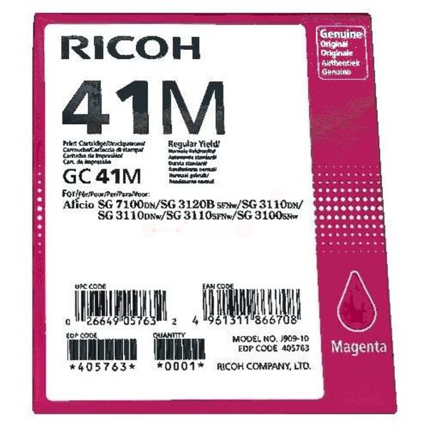 Original Tinte Sonstige Ricoh 405763/GC-41 M magenta 405763